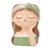 Resin Fairy Flowerpot Nordic Style Bonsai Vase Girl Statue Girl Face Planter Pot  Balcony