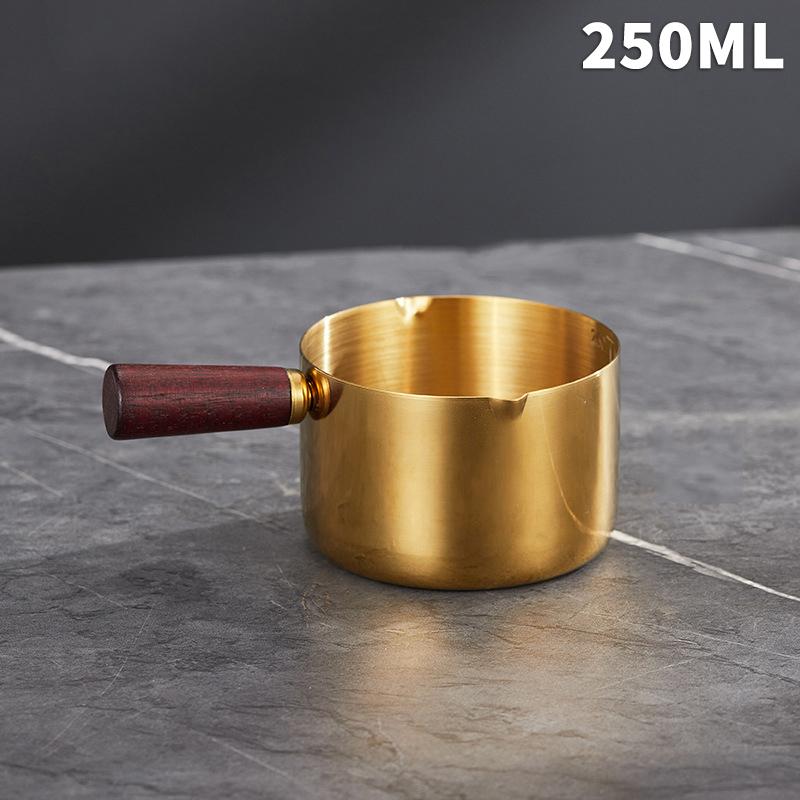 1Pcs Stainless Steel Sauce Cup Western Sauce Cup Steak Dressing Cup Wooden Handle Tomato Salad Dipping Saucer Kitchen Tool