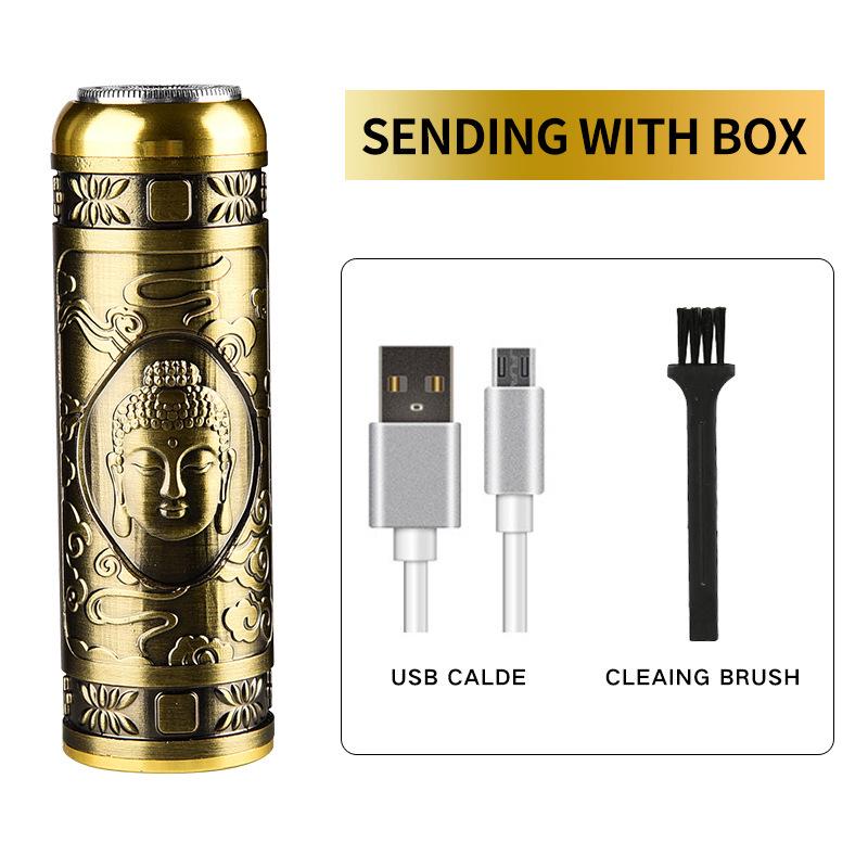 Wiederaufladbarer Herren-Reise-Elektro-Rasierer mit Doppelkopf