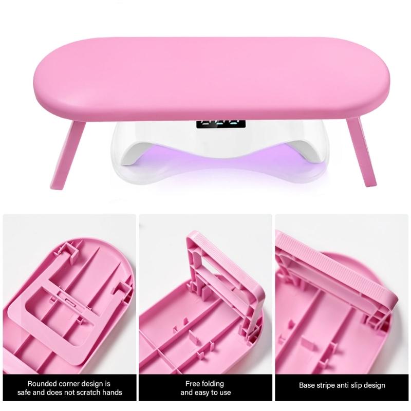 Manicure Hand Pillow Foldable Nail Arm Rest for Salon and Nail Art Portable Plastic Nail Technician Tool Accessory