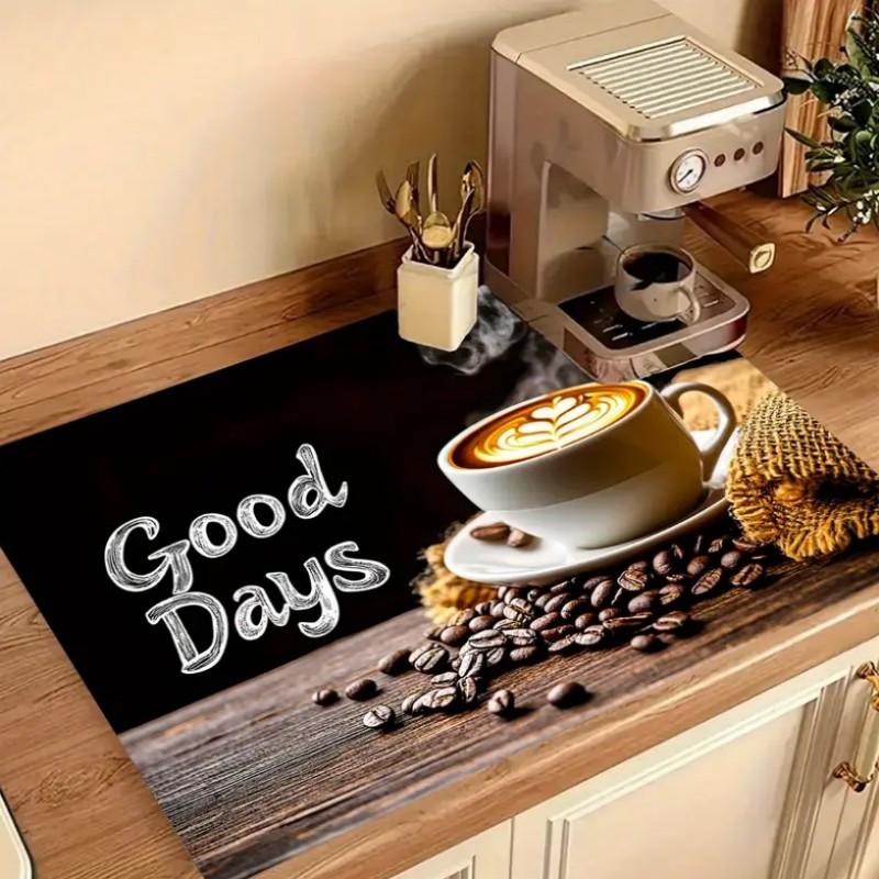 

Впитывающий коврик-поддон для кофемашины с нескользящей резиновой подошвой, грязеотталкивающий, для кофемашины, кухонной раковины, столешницы в ванной 50x80cm