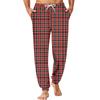 Men's Plaid Print Drawstring Jogger Pants with Pockets Sleepwear for Home