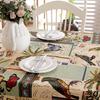 Butterfly Birds Coconut Tree Decorative Table Cloth Cotton Tablecloth Dining Table Cover For Kitchen Home Decor