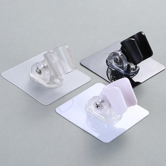 Shower Bracket Self Adhesive Moisture-proof Strong Stickiness Waterproof Simple Installation Punch Free ABS Multi-Angle Adjustable Shower Arm Bracket