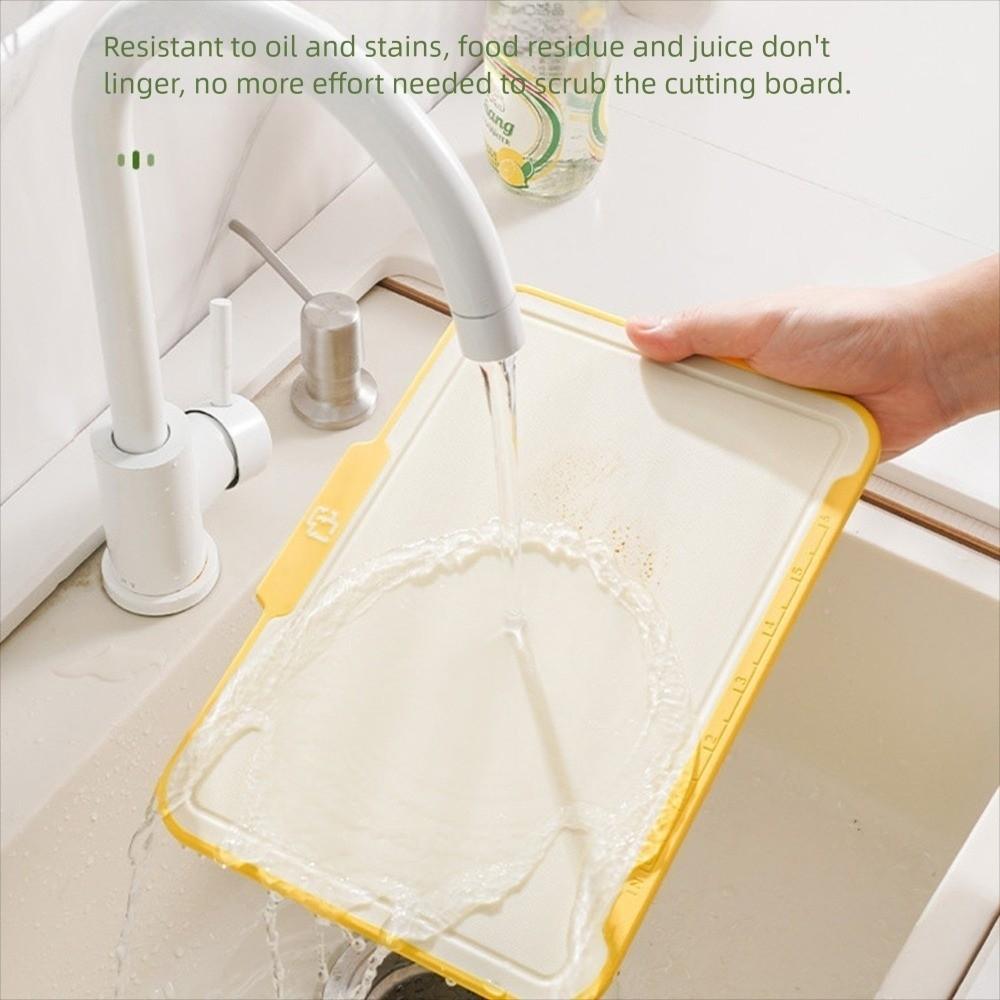3Pcs Multi-Purpose Cutting Board Non-Slip with Storage Stand Chopping Board Double Sides Plastic Vegetable Cutting Board