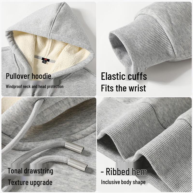 Baleno Men's Fleece Hooded Zip-Up Jacket