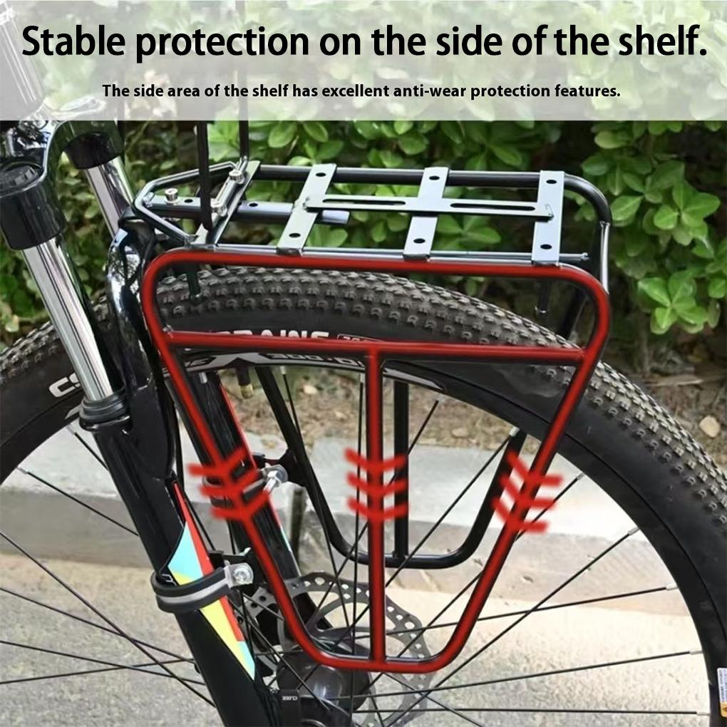 Front Bike Rack, Bike Road Durable And Sturdy, Easy Extra-Large Capacity, For Bicycles, E-Bikes, And Motorcycles