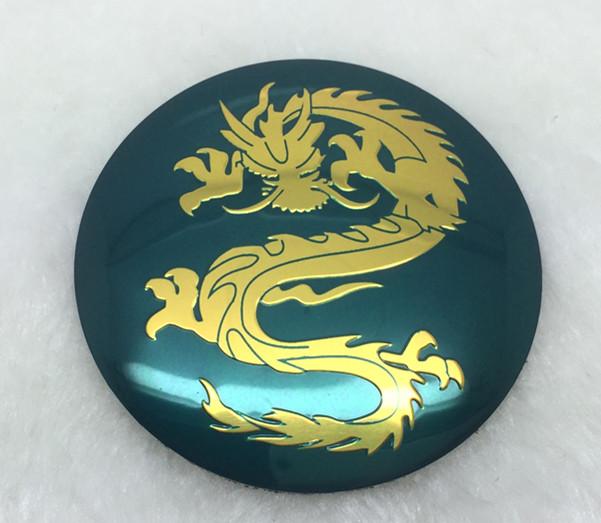 ATC1 4pcs 56mm 60mm 65mm Dragon or F1 RACING Patter 3D Stereo Aluminum Wheel Hub Caps Cover Emblem Badge Decal Stickers Car DIY