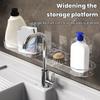 Bathroom Storage Rack with Suction Cup Strong Load-bearing Self-draining Shampoo Sponge Holder Multi-Function Organizer