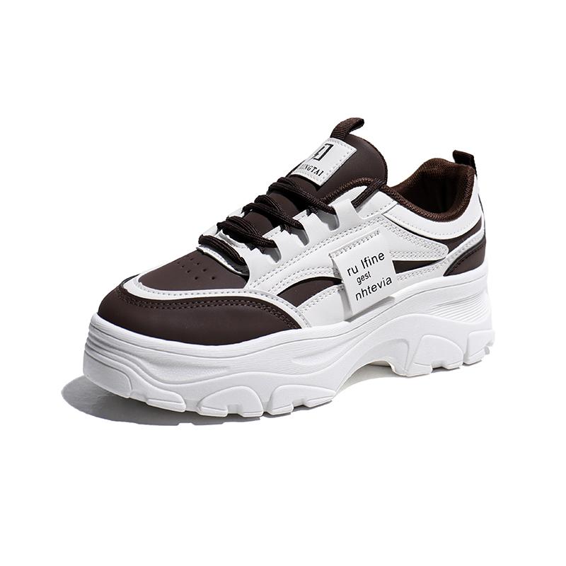 Fashion Women's Inner Height Increase Spring and Autumn Color Matching Sports Running Shoes Vulcanized Women Shoes