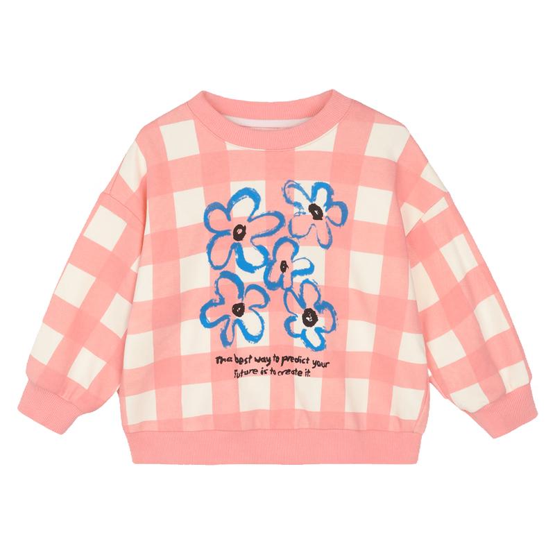 LUSON Girls  Chrysanthemum Print Long-Sleeve Sweatshirt 110