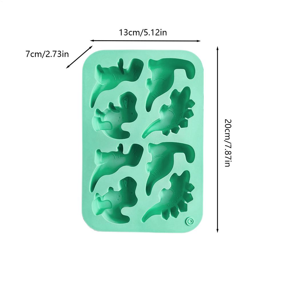 

Dinosaur Silicone Mold 3 Pieces 8-Cavity Non-Stick Cute Mould Kids Jelly Molds For Candy Chocolate Biscuits Snacks Cake