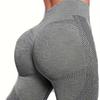 New women's sports fitness pants seamless hip lift high waist belly peach pants elastic yoga pants
