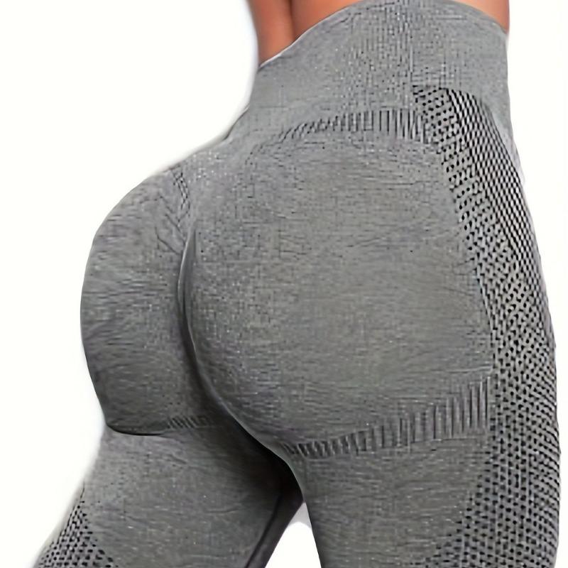 New Women's Sports Fitness Pants Seamless Hip Lift High Waist Belly Peach Pants Elastic Yoga Pants