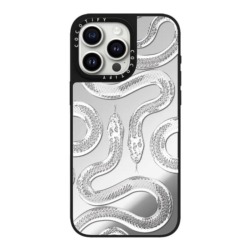 Snake King for Apple 16promax for Yu Mobile Phone Case for IPhone15 Anti-fall 14 Mirror New Style 16 Women 15plus
