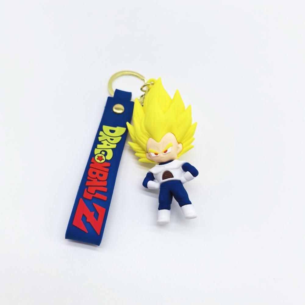 New Fashion Bag Accessories Cartoon Goku Vegeta Super Saiyan Keychain Kawaii llavero Gift for Fans&Couples(Birt