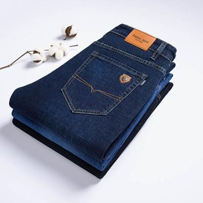 Blugi pentru Bărbați de Afaceri, Pantaloni Casual Bărbați din Bumbac Elastic, Blugi Stil Primăvară