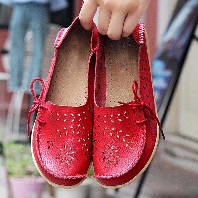 Damskor Platta Skor Mode Damskor Casual Skor Andningsbara Damloafers Grunda Komfort Mammaskor Damer