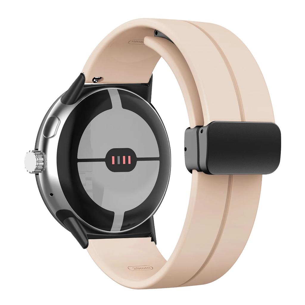 NEW Silicone Strap for Google Pixel Watch 3 45mm Band for Google Pixel Watch 1 2 3 41mm Magnetic Wristband Bracelet Accessories
