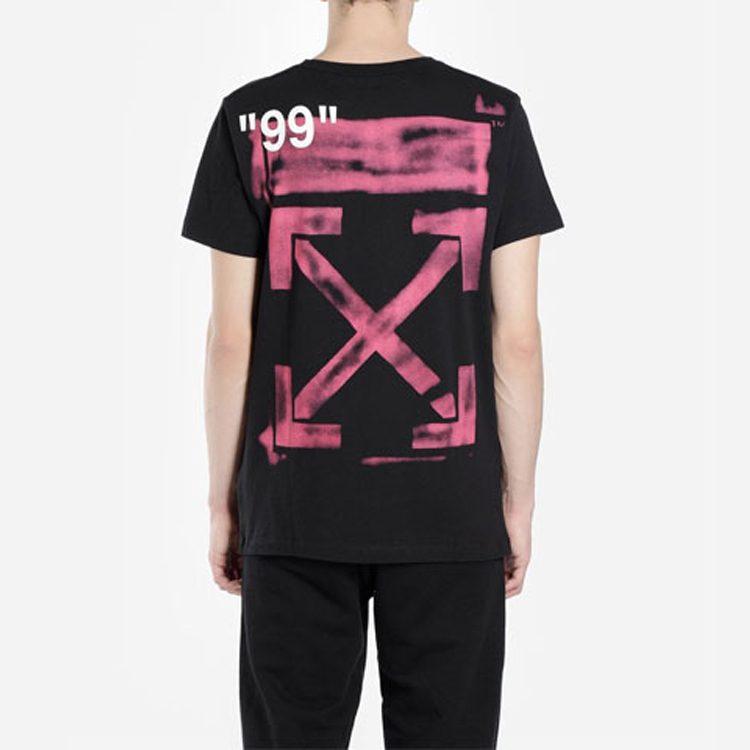 OFF WHITE SS19 T Shirts Men's Crew Neck Moderate Straight Fit OMAA027R191850151028