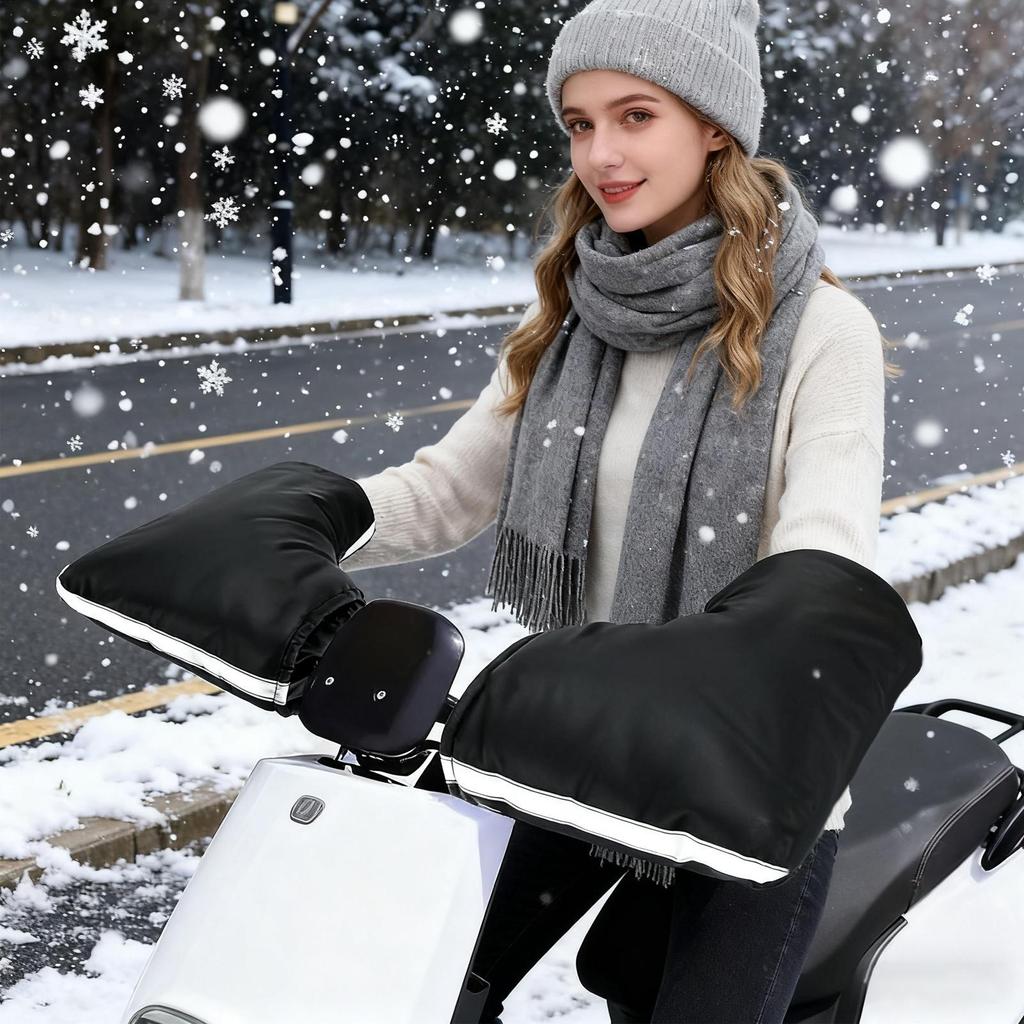Motorcycle Handlebar Gloves Warm Bicycle Handlebar Gloves Winter Bike Handle Bar Muffs for Bike Snowmobile Dirtbike Motorcycle
