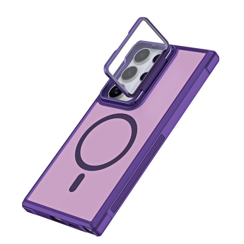 Applicable, Apple Mobile Phone Case, Apple 17Pro Mobile Phone Case, Magnetic Suction Bracket, Samsung S25u Mobile Phone Case, Solid Color Hard Case.