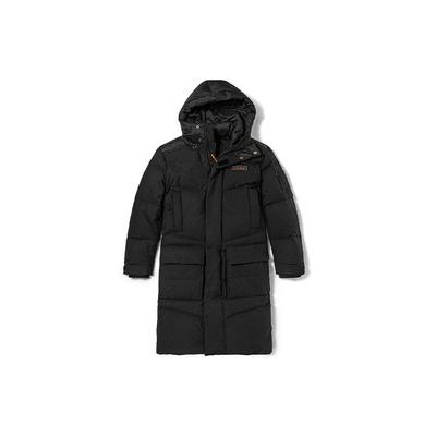 Long Hooded Down Jacket Men Outerwear Black A2G36-001