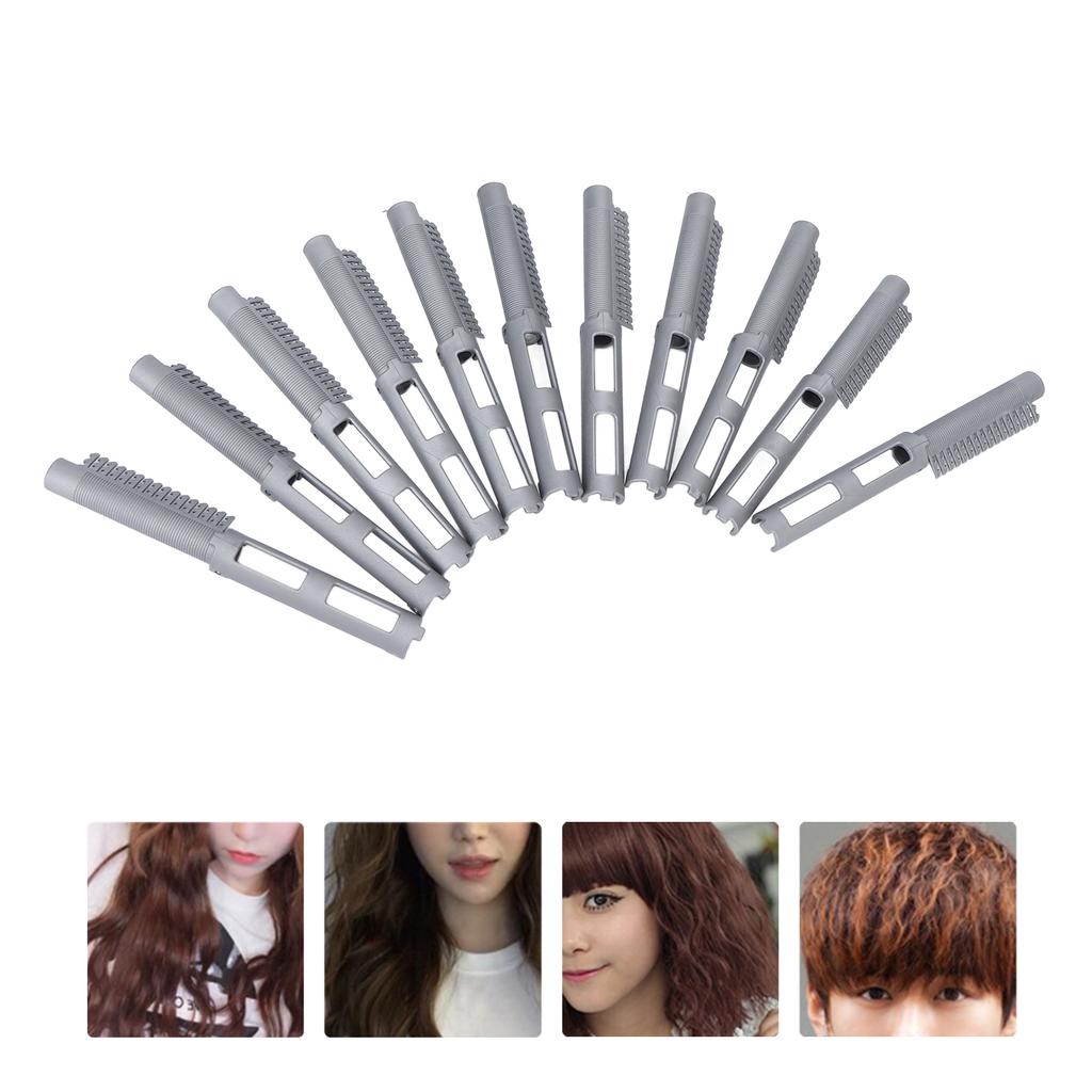 12 Piezas de Rizadores para Raíz del Cabello Clip Hueco para Permanente del Cabello Accesorio de Estilismo para Peluquería