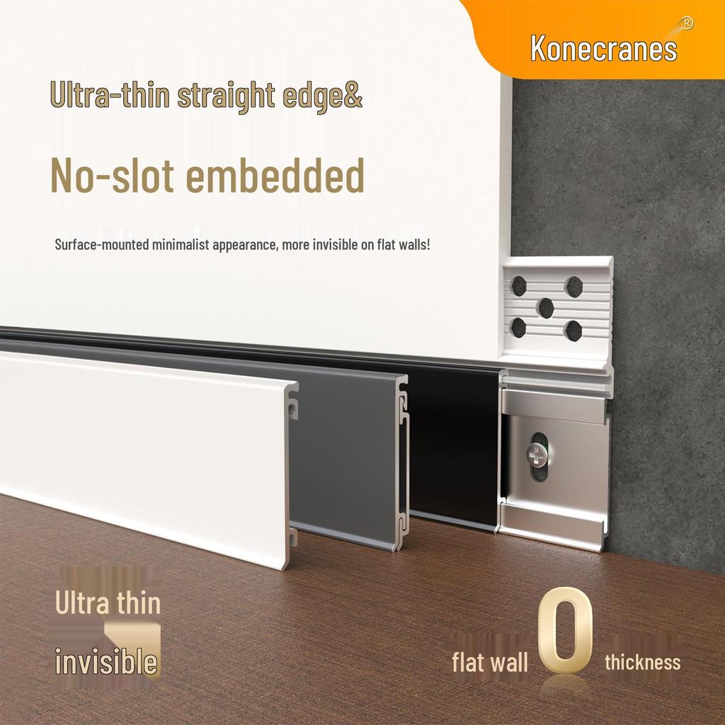 Meitong Ultra-Thin Pre-embedded Aluminum Alloy Skirting Board