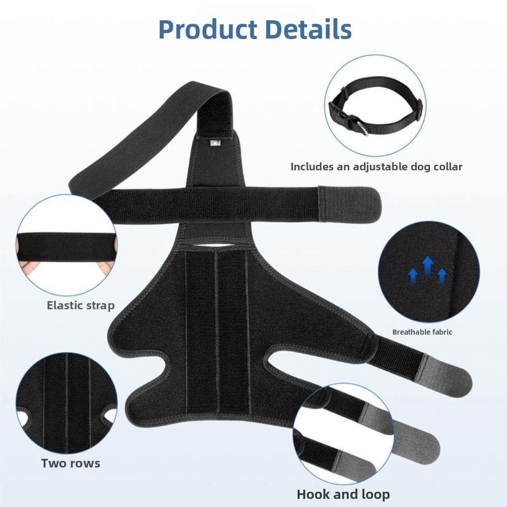 Verstellbare Hunde-Knieorthese Atmungsaktiver Knie-Wundschutz für Haustiere für Hinter- und Vorderbeine