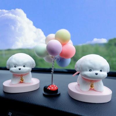 Cute and Lively Puppy Car Air Freshener Creative Ornament Dashboard Decoration Flameless Aroma Diffuser Stone Gift