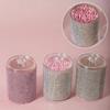 Diamond-Studded Cotton Swab Storage Jar, Decorative Bathroom Vanity Countertop Makeup Desk Storage Box