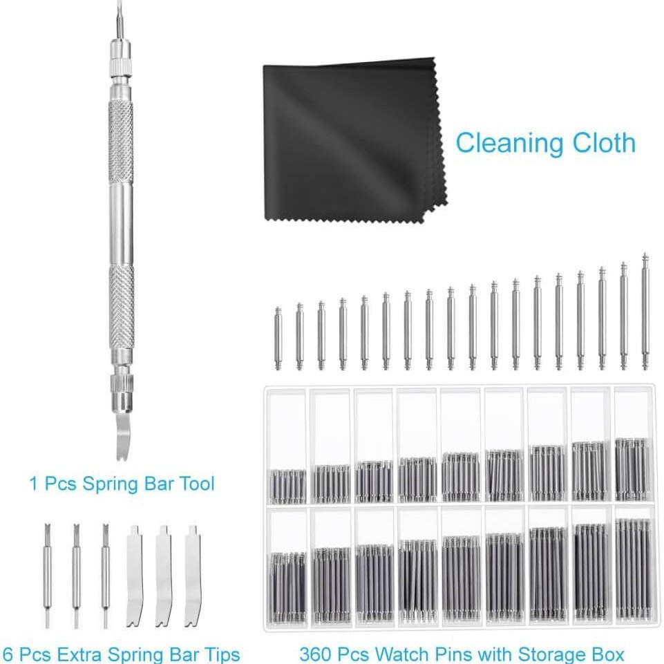 368-Piece Watch Repair and Band Adjustment Tool Set