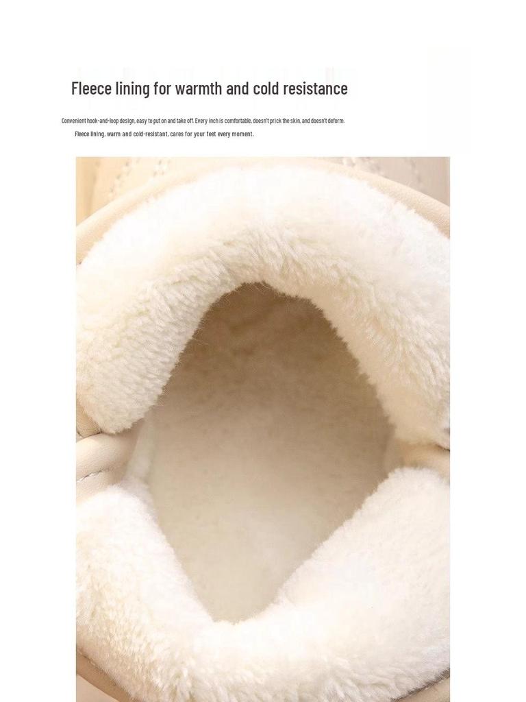 Waterproof Fleece-Lined Snow Boots for Toddlers (Ages 1-3) - Soft Sole First Walker Shoes for Boys & Girls