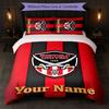 Sheffield United FC Personalizowany Zestaw Pościeli z Nazwą 1 Poszwa na Kołdrę + 2 Poszewki na Poduszki Logo Piłkarskie Spersonalizowany Prezent na Specjalną Okazję Wystrój Sypialni
