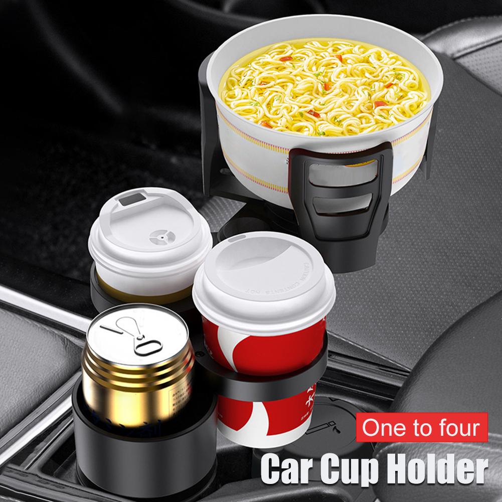 ABS Multifunction Universal Car Car Cup Holder Base Tray Stand Organizer 4-in-1