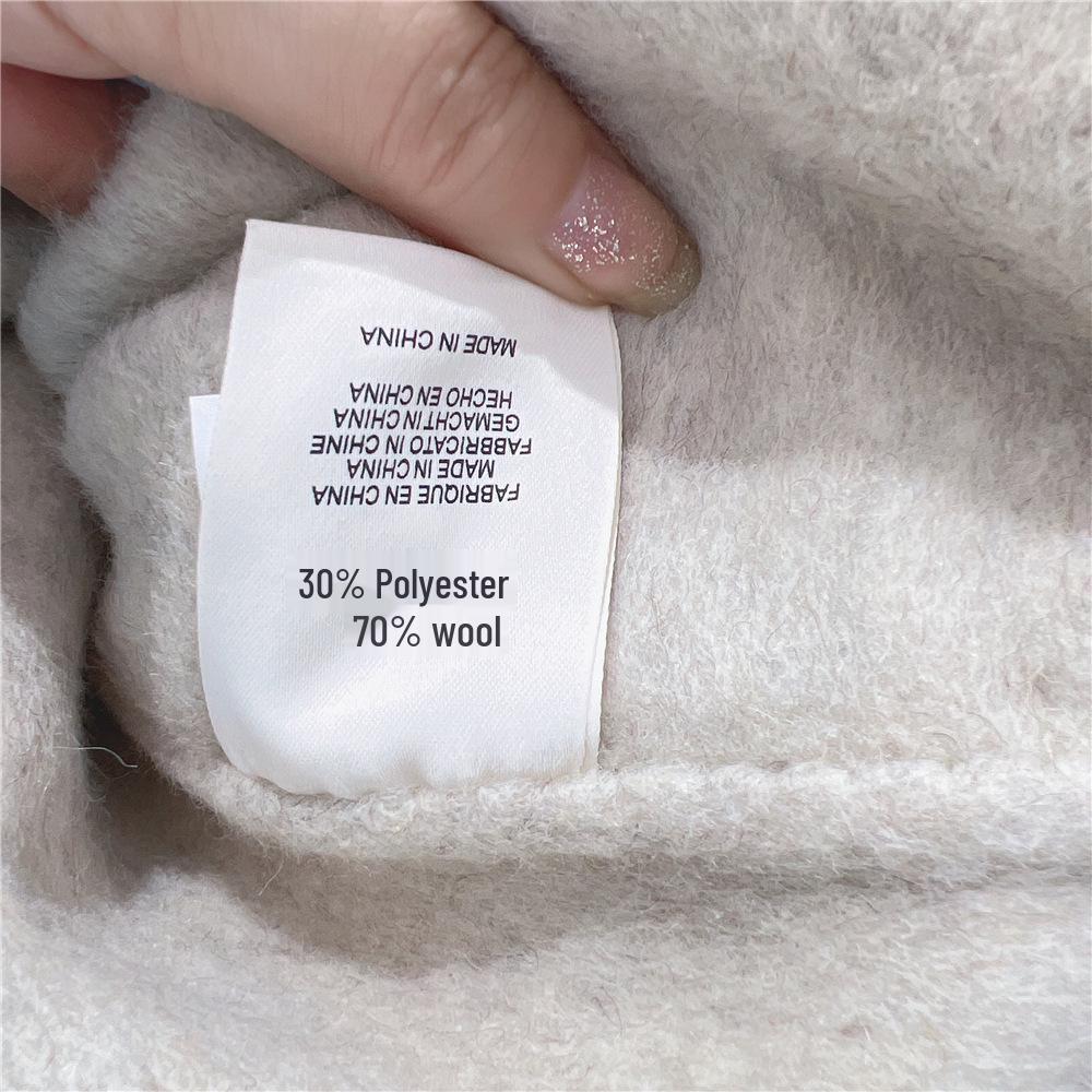 2024 Autumn/Winter French Chic Petite Double-Sided Cashmere Bow Coat