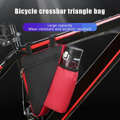 Borsa Grande Triangolare per Bicicletta Borsa Portaoggetti Anteriore Telaio Sella Impermeabile Ciclismo Resistente Borsa per Attrezzi Bici Accessori