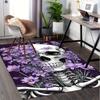 Gothic skull theme Chair Mat Office Carpet: Large Size, Lavender Floral Design for Home Decor, Suita
