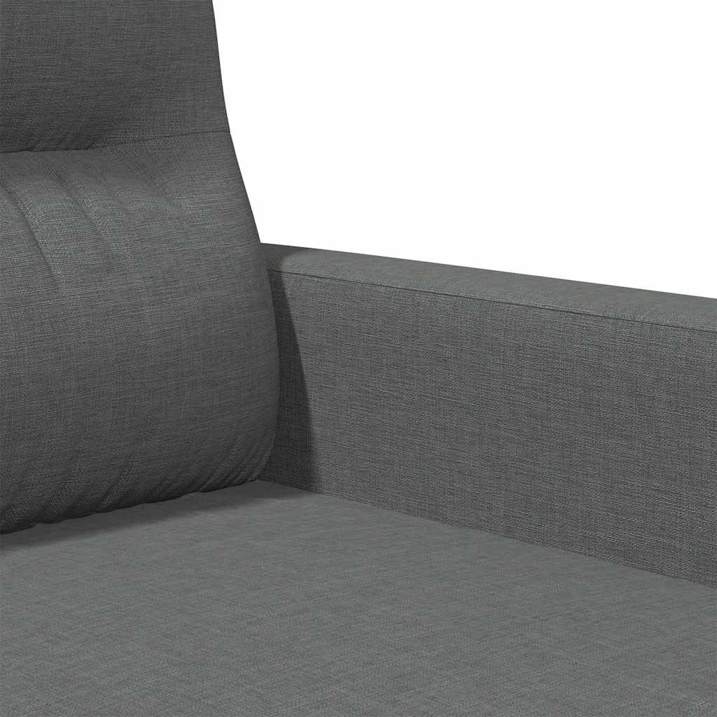 Vidaxl 2-Seater Sofa, Dark Grey, 120 Cm, Upholstered In Fabric