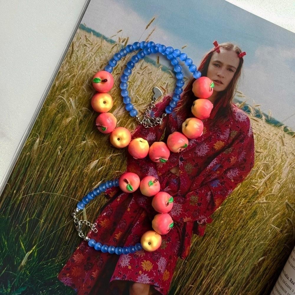 Lemon Bracelets Charm Bracelet for Women Resin Beaded Wrist Jewelry Party Accessory