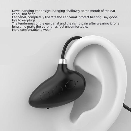1 Set Wireless Earphone Noise Reduction HIFI Sound Comfortable To Wear Card Insertable Stable Transmission Call Neck Hanging Sport