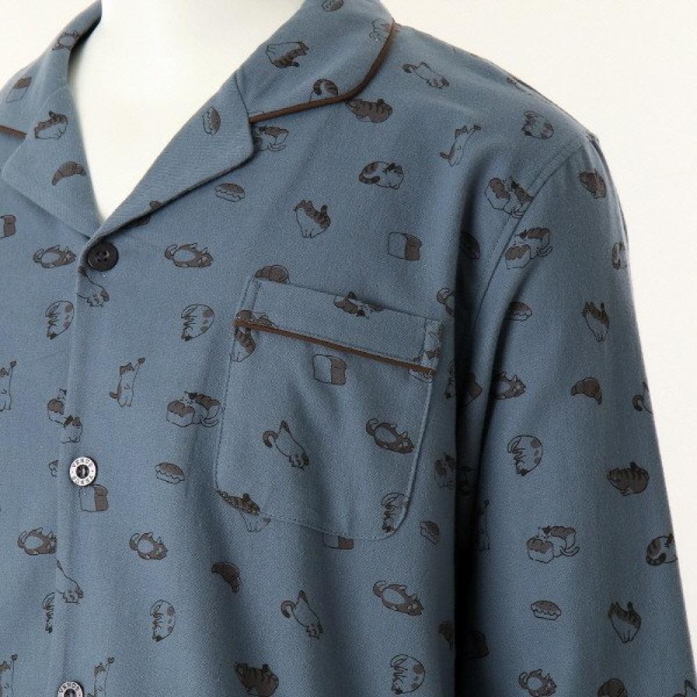 Venus Warm Cotton Fleece Cat Print Couple Pajama Set Vpa4552w