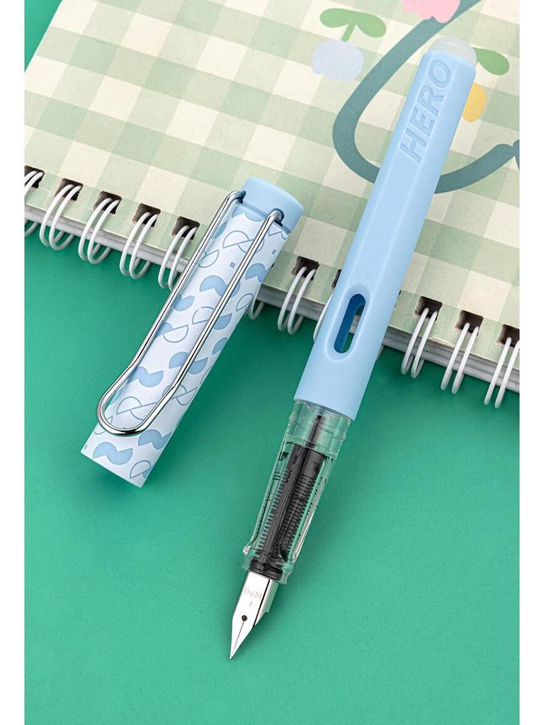 Hero 369 Erasable Thermosensitive Calligraphy Pen with Cute Design and Replaceable Ink Cartridge
