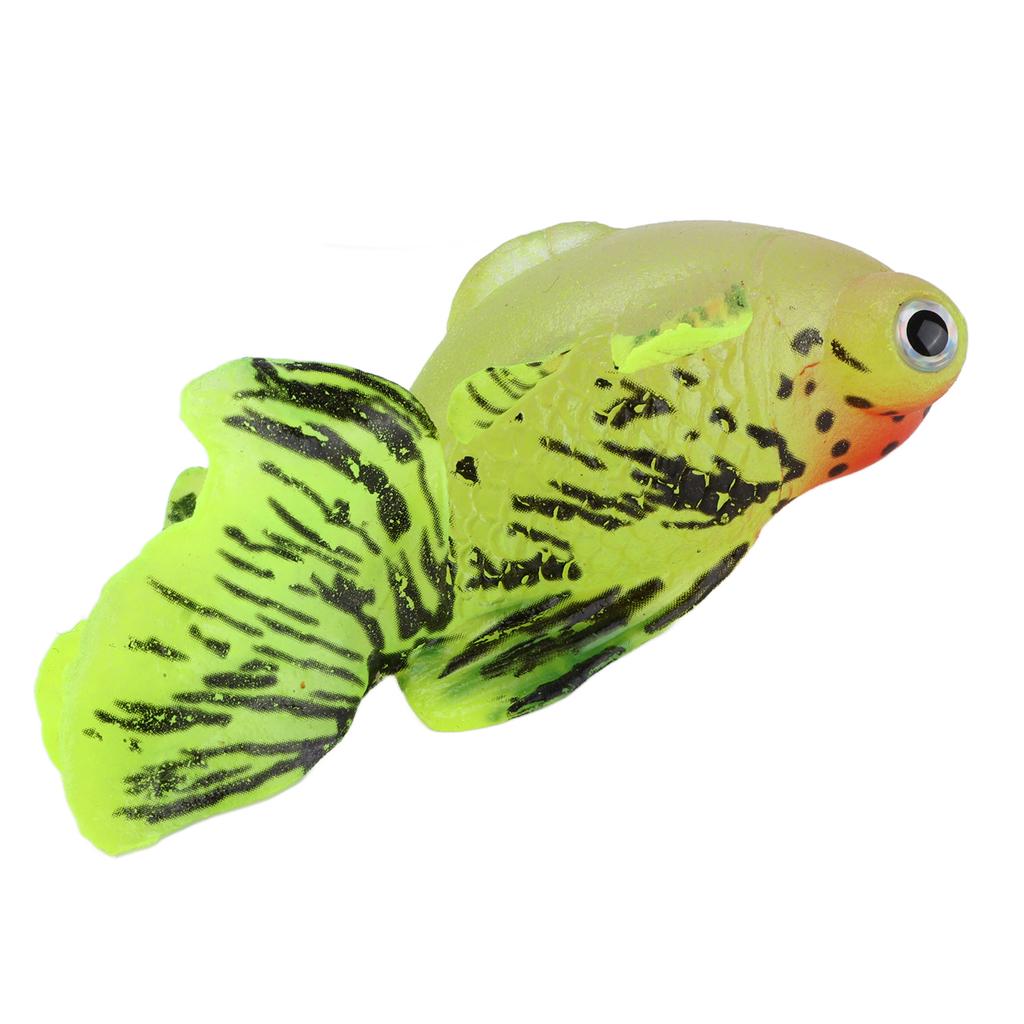Artificial Fish Glowing Effect Silicone Simulation Gold Fish for Fish Bowl Simulation Animal Decoration