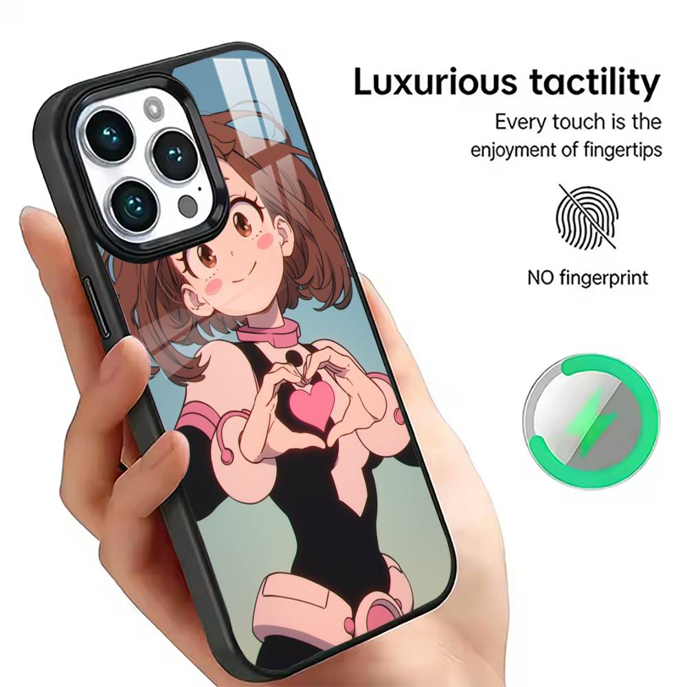 

My Hero Academia Ochako Uraraka Phone Case For iPhone17,16,15,14,13,12,11 Plus,Pro Magnetic For Magsafe Wireless Charging iPhone13PROMAX