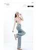 Spring 2024 High-Waisted Light Wide-Leg Jeans for Women: New Slimming, Loose Straight-Leg Design