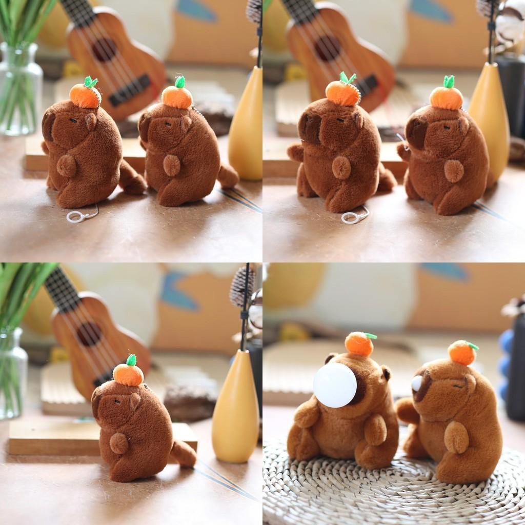 Plush Capybara Stuffed Toy With Wiggling Tail For Kids Gift And Decor Bag