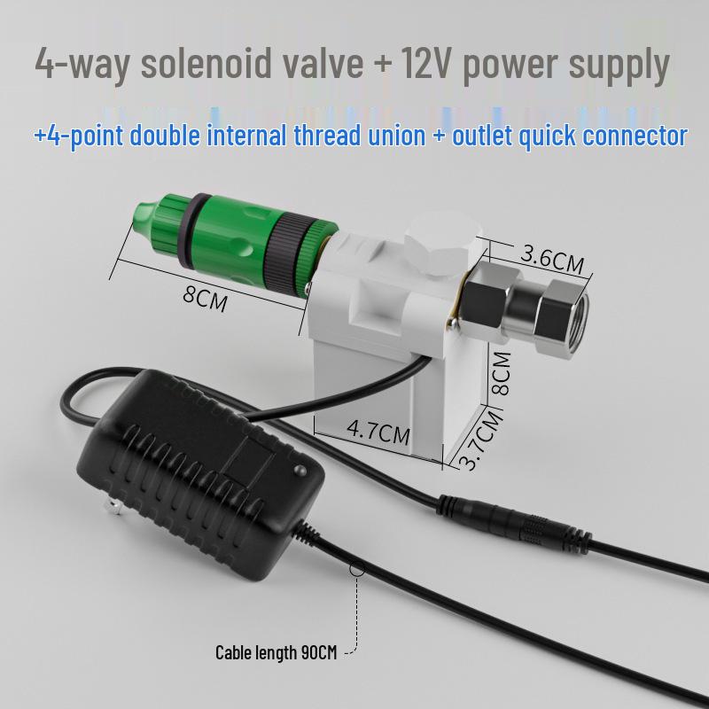 Sistema de riego automático para jardín controlado por control remoto con temporizador de válvula solenoide