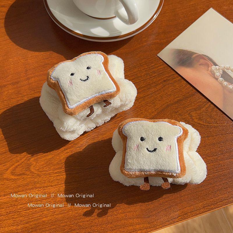 Trendy Cute Bear Toast Headband for Women - Cartoon Style Flyaway Hair Accessory